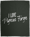 I Love Pigeon Forge (White) - Plush Fleece Blanket (50x60)