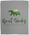 Great Smoky Mountains Green - Plush Fleece Blanket (50x60)