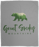 Great Smoky Mountains Green - Plush Fleece Blanket (50x60)