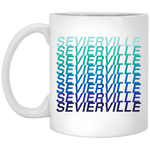 Sevierville Blue Ombre - White Mug