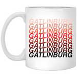 Gatlinburg Red Ombre - White Mug