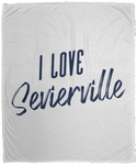 I Love Sevierville (Blue) - Plush Fleece Blanket (50x60)