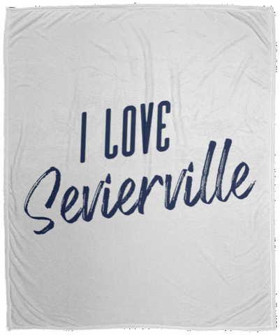 I Love Sevierville (Blue) - Plush Fleece Blanket (50x60)