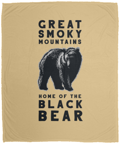 Smoky Mountain Black Bear - Plush Fleece Blanket