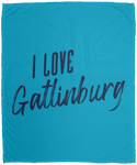 I Love Gatlinburg (Blue) - Plush Fleece Blanket (50x60)