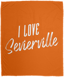 I Love Sevierville (White) - Plush Fleece Blanket (50x60)