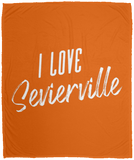 I Love Sevierville (White) - Plush Fleece Blanket (50x60)