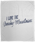 I Love the Smoky Mountains (Blue) - Plush Fleece Blanket (50x60)