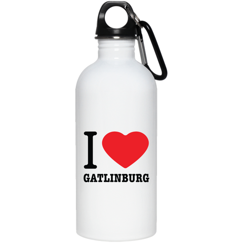 Love Gatlinburg - 20 oz. Stainless Steel Water Bottle