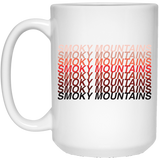 Smoky Mountains Red Ombre - White Mug