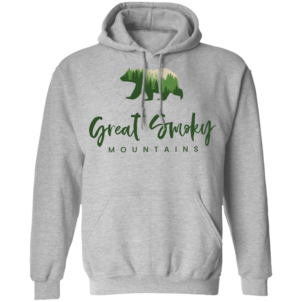 Great Smoky Mountains Green Pullover Hoodie Smoky Mountain Shop
