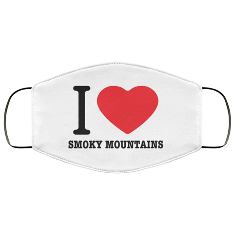 I Love Smoky Mountains - Adult Face Mask