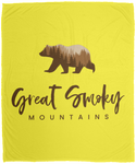 Great Smoky Mountains Brown - Plush Fleece Blanket (50x60)