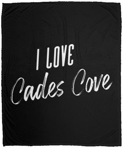 I Love Cades Cove (White) - Plush Fleece Blanket (50x60)