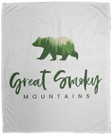 Great Smoky Mountains Green - Plush Fleece Blanket (50x60)