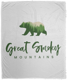 Great Smoky Mountains Green - Plush Fleece Blanket (50x60)