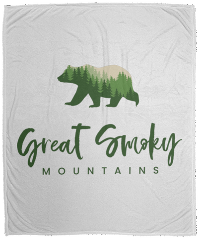 Great Smoky Mountains Green - Plush Fleece Blanket (50x60)