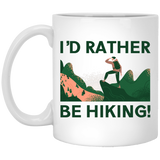 I'd Rather Be Hiking - White Mug