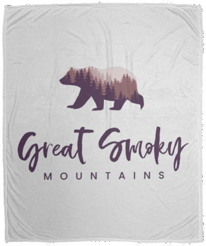 Great Smoky Mountains Purple - Plush Fleece Blanket (50x60)
