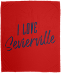 I Love Sevierville (Blue) - Plush Fleece Blanket (50x60)