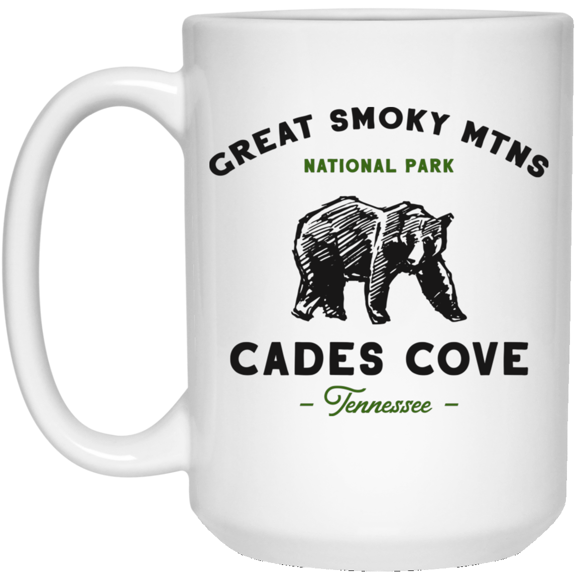 Smoky Mountains Cades Cove Bear - White Mug – Smoky Mountain Shop