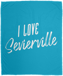 I Love Sevierville (White) - Plush Fleece Blanket (50x60)