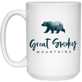 Great Smoky Mountains Blue - White Mug