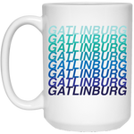 Gatlinburg Blue Ombre - White Mug