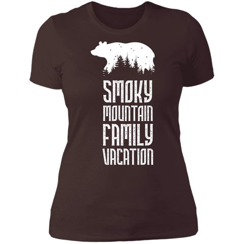 Smoky Mountain Family Vacation Bear (White) - Women's Tee