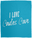 I Love Cades Cove (White) - Plush Fleece Blanket (50x60)