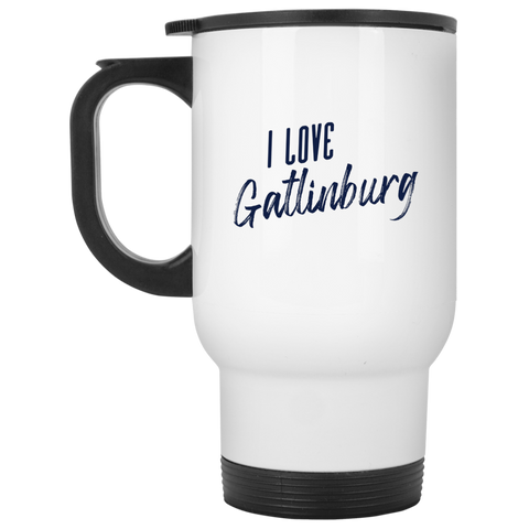 I Love Gatlinburg - 14 oz. White Travel Mug