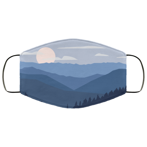 Smoky Mountain Sunset - Adult Face Mask