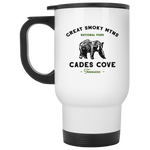 Smoky Mountains Cades Cove Bear - 14 oz.White Travel Mug